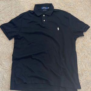 Like new black short sleeved collared polo shirt